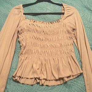 Altar’d State Smocked Bodice Long Sleeved Top